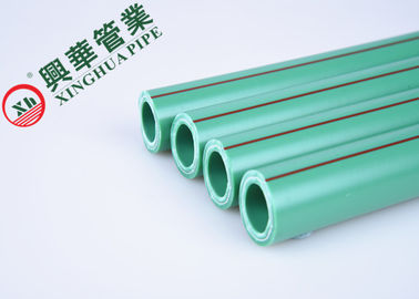 Green / White PPR Aluminum Pipe Polypropylene Raw Material Easy To Install