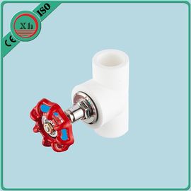 OEM / ODM PPR Stop Valve Heat Preservation With Red Metal Hand Wheel